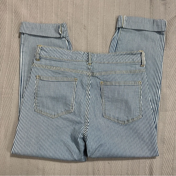 OAT NY pinstripe jeans, size 8/29, blue/white, spring, casual, weekend - Picture 3 of 9